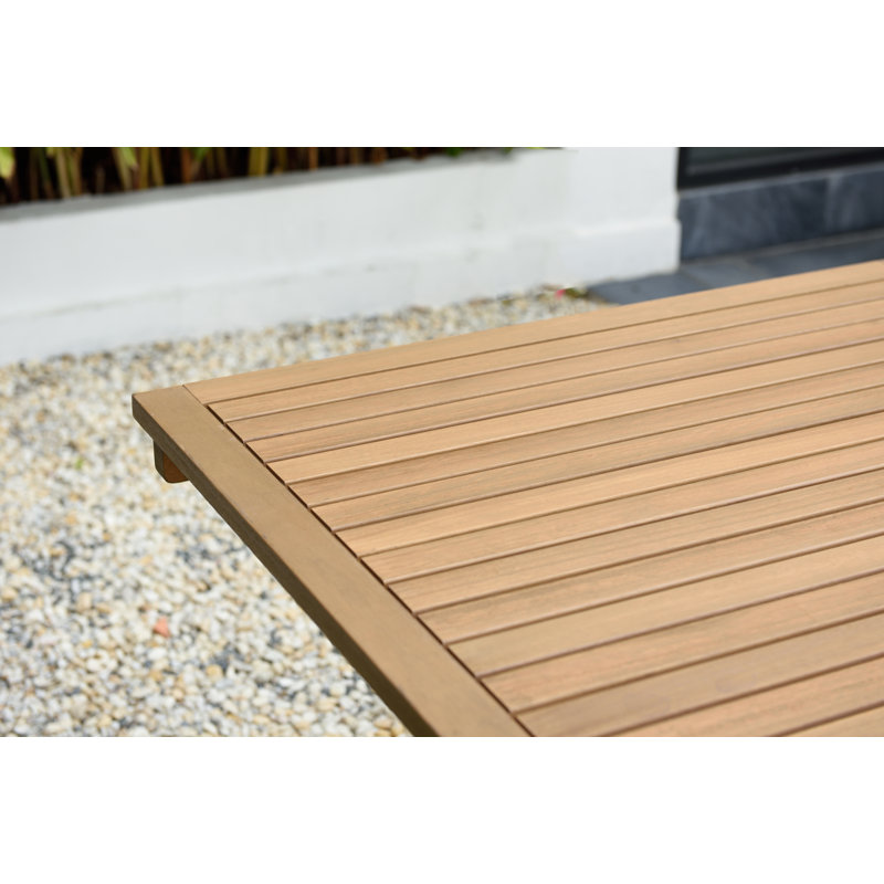 Ensemble de salle à manger d'extérieur en bois de teck 118,6 po Anautica