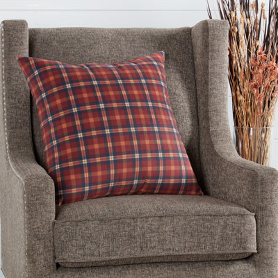 Durwood Plaid Polyester Throw Pillow