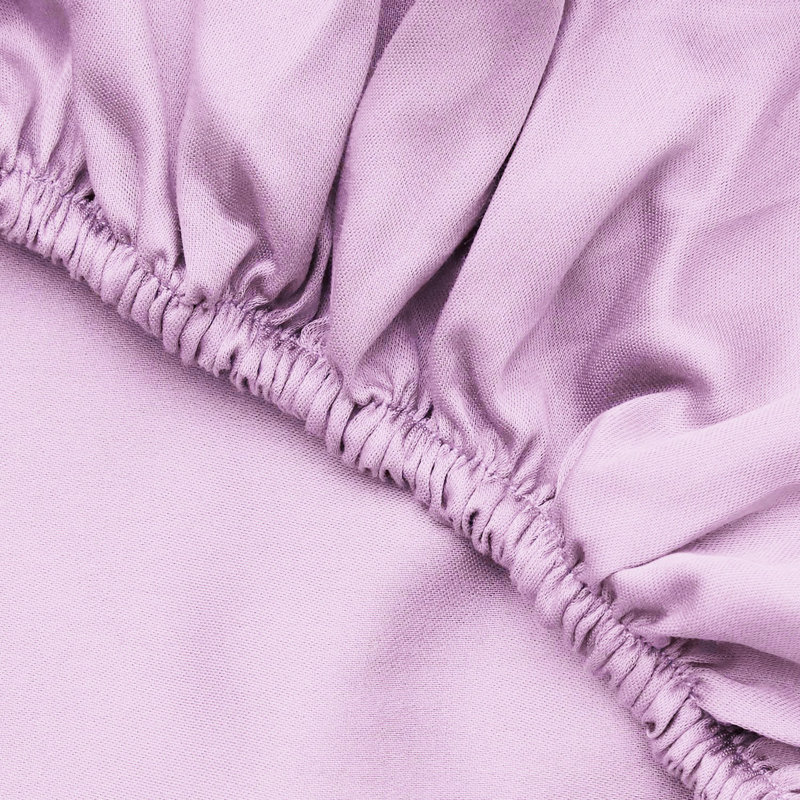 Luxury Ranforce Queen XL Fitted Sheet, Lilac, 59.1 x 78.7 x 15.7 inches | 100% Cotton, Soft and Breathable, 4.1 oz/sq yd | Perfect for Comfortable Sleep, Easy Care, Durable Design