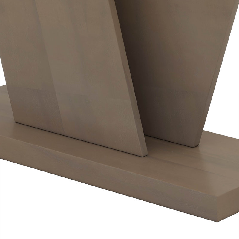 Console moderne avec base en V, Taupe