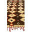 Tapis brun en laine fait à la main marocain rétro 4 pi 7 po x 8 pi 3 po Mid-20Th Century
