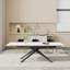 Ensemble de salle à manger rectangulaire avec chaises en tissu 70,8 "à 102,3" Louina-1026249157-1026249156-1026946460