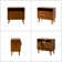 Aviannah Midcentury Modern 2 - Drawer Nightstand with Built-In Charging Station and Rubber Wood Legs and Open Shelf
