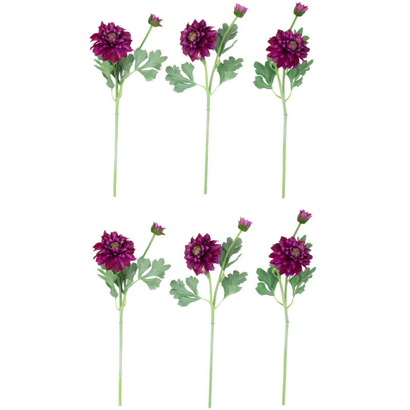 Sprays floraux artificiels 23 po Dahlia, Rouge