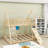 Twin Over Queen Wood House Bunk Bed With Climbing Nets And Ramp,Guardrails-1756915401