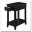 Table d'appoint noire avec tablette inférieure-121107689
