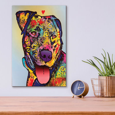  «Beg» par Dean Russo, art mural en verre acrylique, 12 po x 16 po