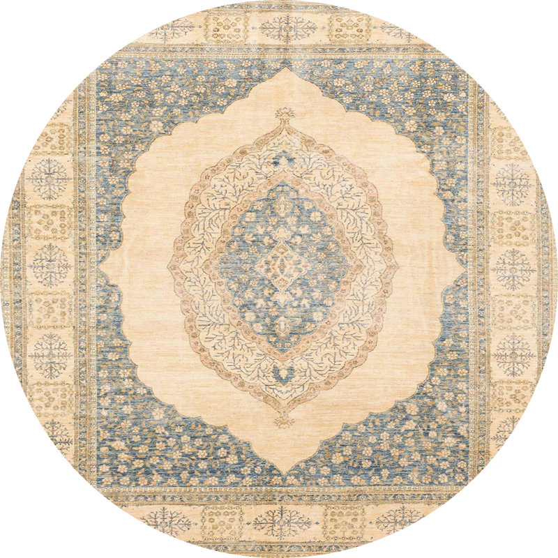 Abstract Indoor Rug, Round 8'