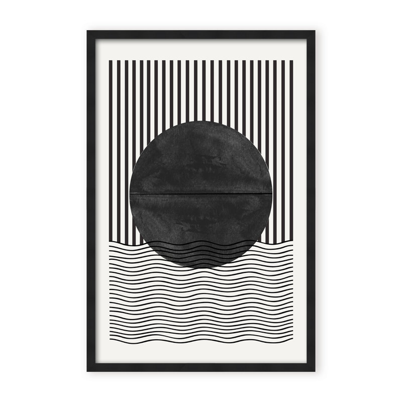 BaB No10. Print by The Miuus Studio, 36" H x 24" W x 1.125" D, Black, Framed Matted Print