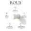 Bouton d'armoire de style Mid-Century ROUS Hardware, aluminium massif (blanc) 1 pièce-110980549