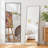 Full Length Mirror With Stand, Floor Mirror With Aluminum Alloy, Tempered Glass Full Body Mirror, Free Standing Or Wall-Mounted Or Door Mirror For Living Room-1860353480-1860353482