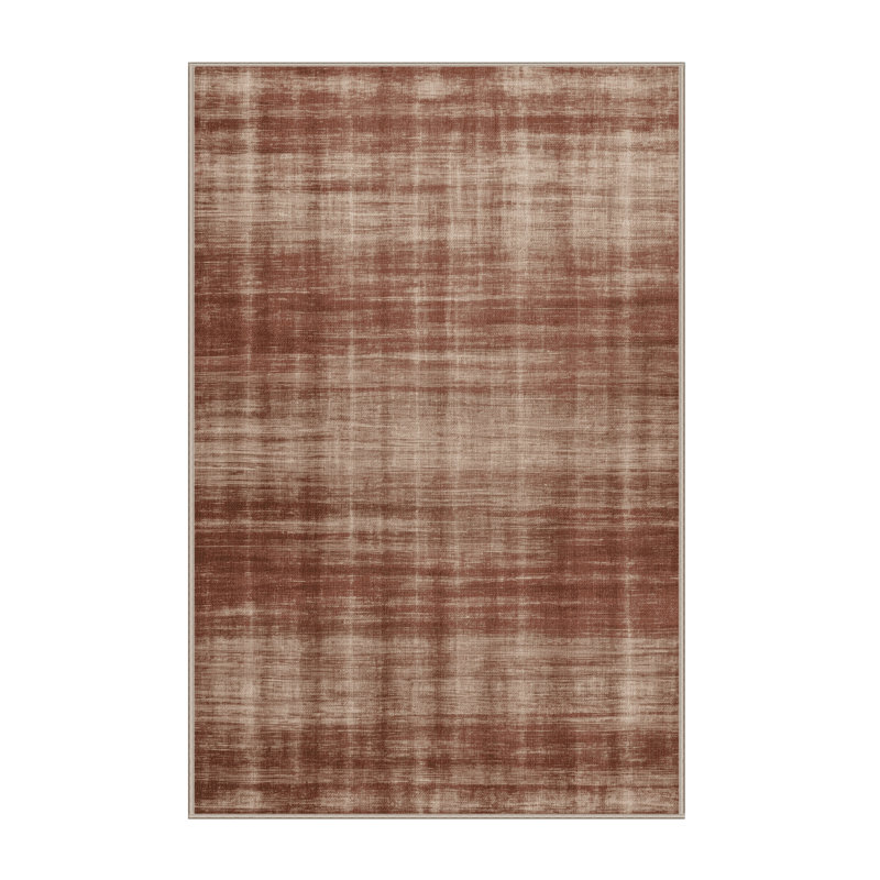 Tapis brun lavable à la machine, Rectangle 4pi x 6 pi