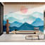 Murale pelez et collez de qualité supérieure - Misty Mountain Sunrise-668620428