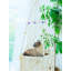 Cat Hammock Macrame Hanging Bed For Large Cats - 50Lbs Heavy Duty Cat Swing Wall Mounted Boho Window Perch - Hardware Kit Included