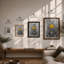 Solitary Yellow Bloom Modern - Framed Print-1663079182-1663079181