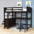 Gibrian Full 6 Drawers Wood Loft Bed with Built-in-Desk and Shelves by Harriet Bee-1979454715
