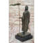 Guerrier celtique en bronze avec bâton de dragon? Statue de héros mythologique, art original