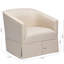 Chaise pivotante à jupe en lin naturel Earl