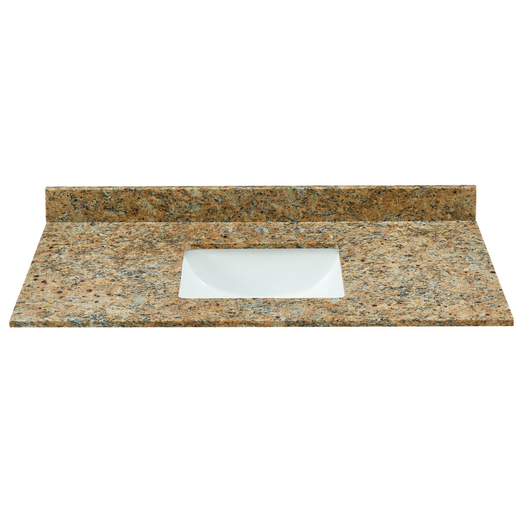 Granite 43" Single Bathroom Vanity Top with Sink Tile & Top Top 