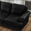 Modern Classic 3-Seater Leather Sofa with Nailhead Trim and Durable High-Density Foam Cushions-629432667