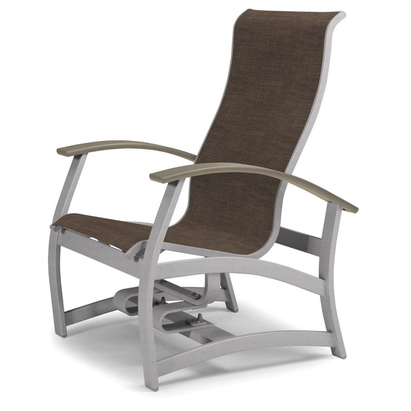 Askar Swivel Powder Coated Aluminum Outdoor Lounge Chair, Mocha Sunbrella®, Textured Desert, Desert P60