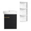 Meuble-lavabo à fermeture en douceur avec lavabo et support de rangement-417503435
