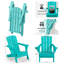 Chaises de foyer d'extérieur pliables en PEHD résistantes aux intempéries avec porte-gobelet Adirondack-410264242