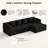 2 - Piece Upholstered Boneless Tufted Sectional Sofa Compression Sofa and Chaise-1462269731-1462269756