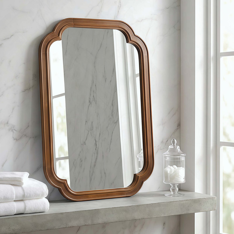 Miroir de coin, Noir / noyer foncé, 36 po x 24 po