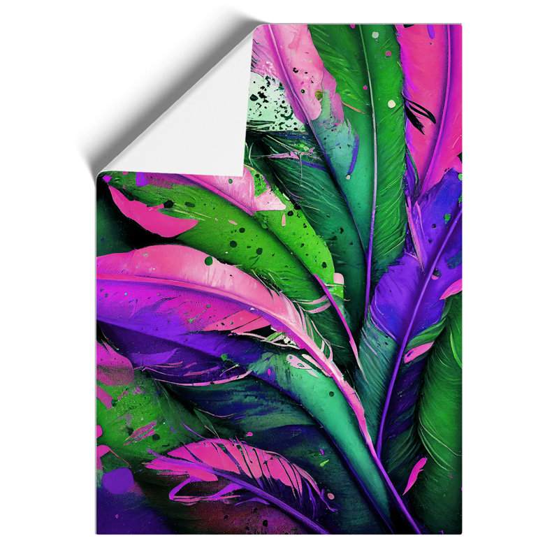 XV1022-4079X Splashed Feathers No.4 Abstract - Print, Paper, 59.4cm H x 42cm W, No Matte