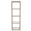 Koster 4 Shelf 64"H Cross Brace Glass Bookcase in Matte Gold - Tempered Glass Shelves