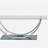 Chrome Rectangular U-Shaped Glass Top Coffee Table