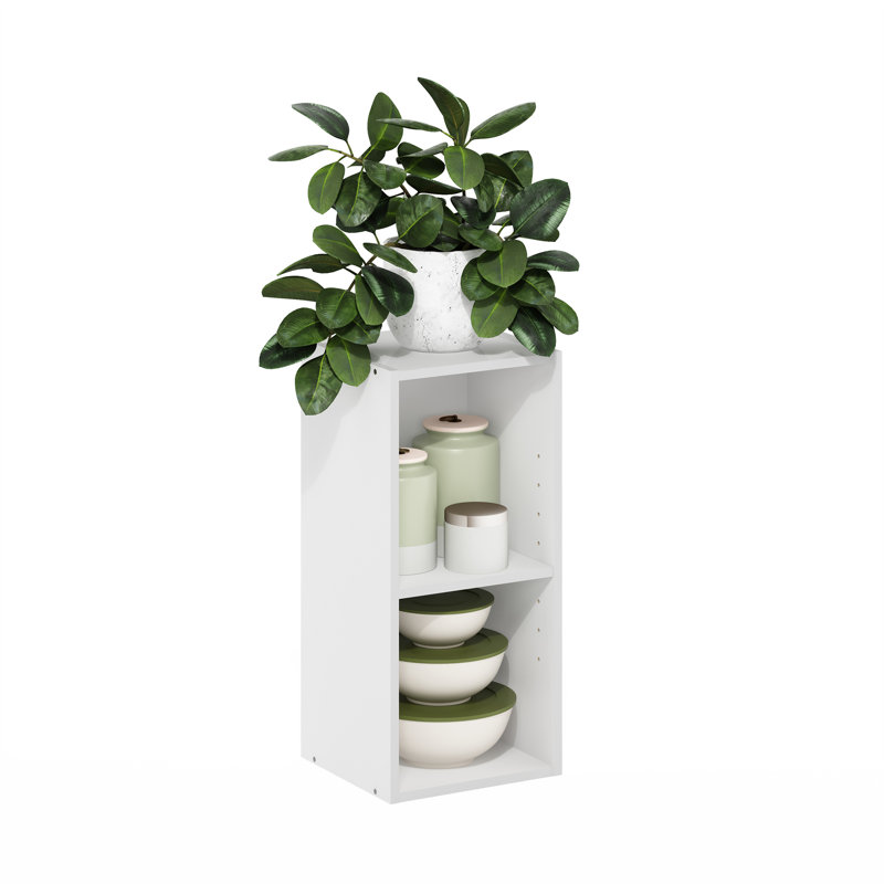 Leila 53.8cm H Standard Bookcase, 53.8cm H x 24.99cm W x 23.6cm D, White