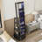 Full Length Mirror with Lockable Storage Cabinet, Interior Lighted Design and Storage Drawers