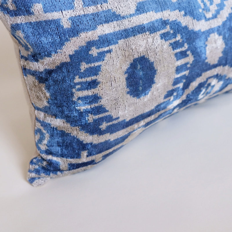 Frye Feather Throw Pillow, Ikat 6