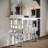 Silver Console Table, 55" Rectangle Grey Sintered Stone Sofa Table With Geometric Base, Modern Entryway Table For Home, Office