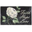 Tapis d'entrée noir Daejha 32 po x 20 po