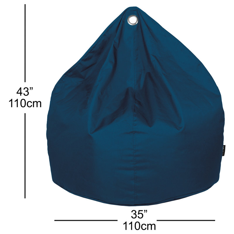 Polyester Outdoor Friendly Classic Bean Bag, Dark Blue 100% Polyester