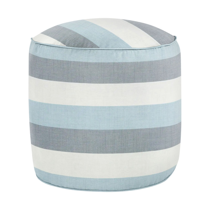 Repose-pieds d'extérieur rembourré Brunk avec coussin Sunbrella®, Bleu