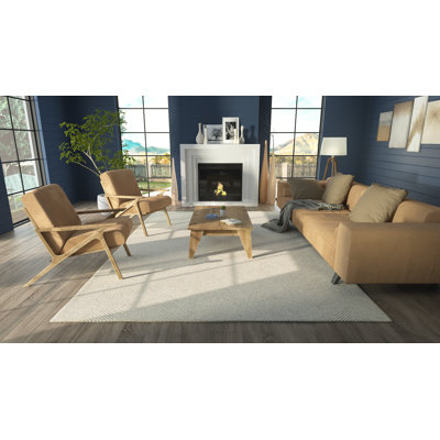 Wheaton Wool Chevron Area Rug in Taupe