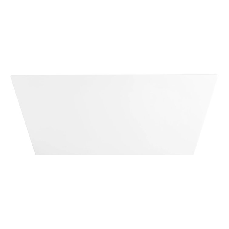 Hibiscus Rectangular Acrylic Soaking Tub with Integrated Drain, Overflow and Tap Deck