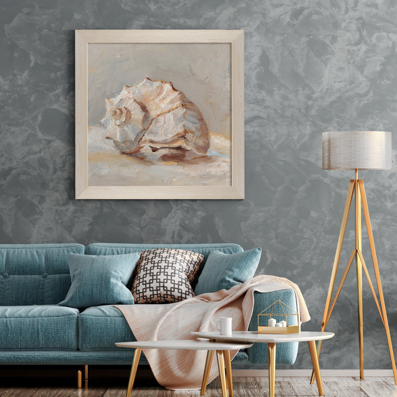Impressionist Shell Study II - Cadre photo, reproduction d'art sur papier, H 27,5 po x l 27,5 po x P 1,5 po, Cadre blanc