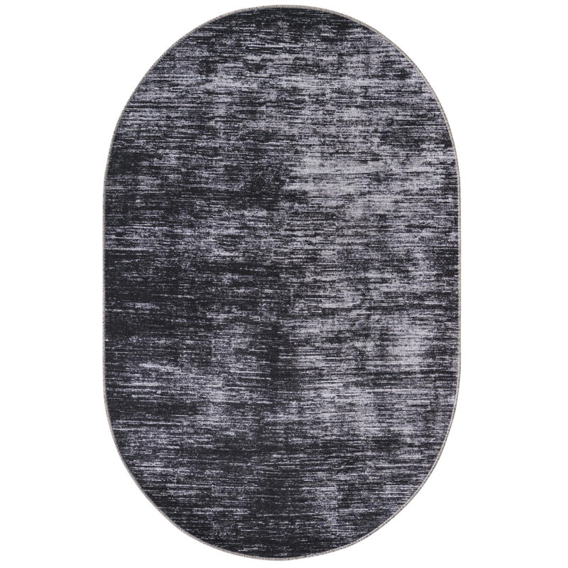 Ikhasa Chenille Abstract Indoor Rug, Oval 3'6" x 5'6"