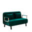 Fauteuil-lit convertible de 39,4 pouces, trois pièces avec velours antique réglable, structure et lit en métal 39 po, structure en acier, tissu en velours, pour une cave polyvalente-121098636
