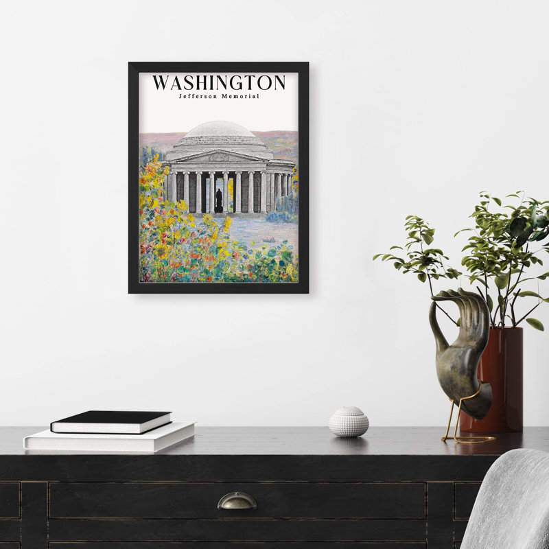 «Thomas Jefferson Memorial Washington» sur papier, Noir