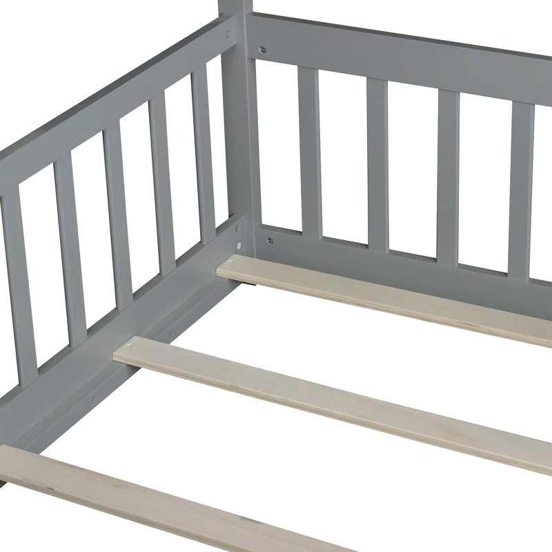 Lit à baldaquin pour enfants Soild, gris