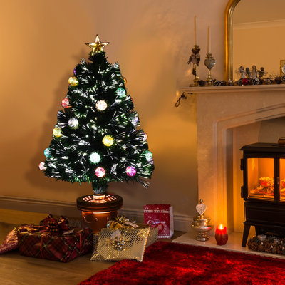 3' Lighted Pine Christmas Tree