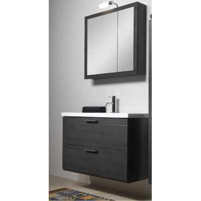 Luna 38.3'' Single Bathroom Vanity with Ceramic Top