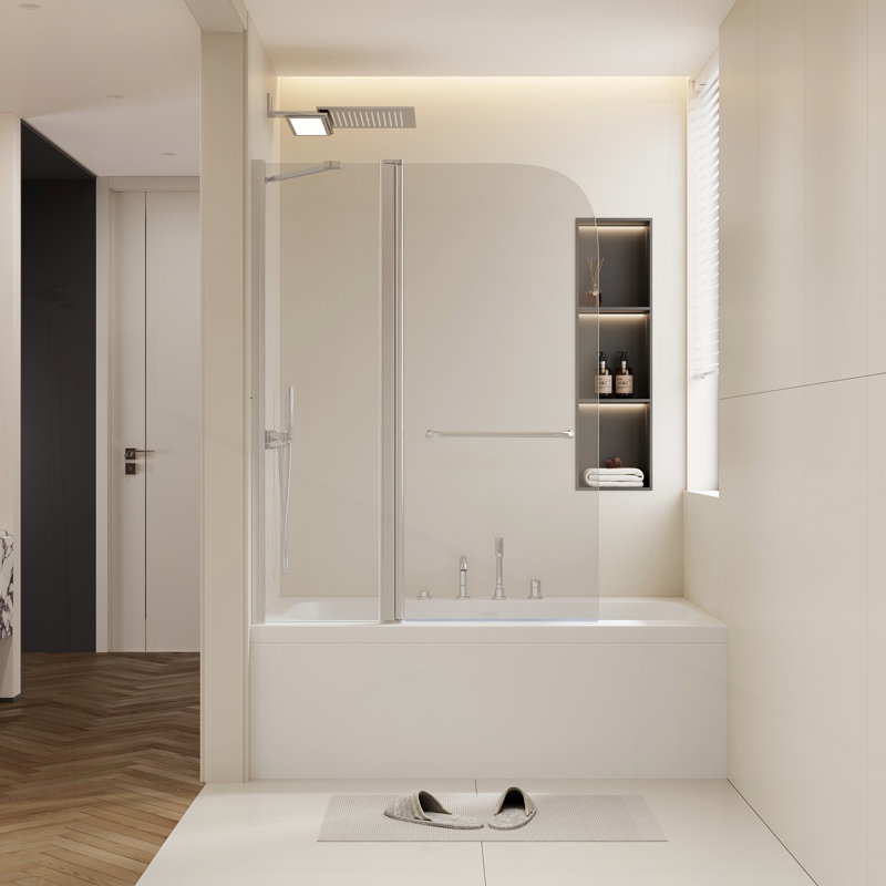 Porte de douche à tige avancée avec verre trempé et finition en alliage d'aluminium pour une expérience de salle de bain améliorée