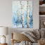 «White and Blue Birch Wood In Winter III», reproduction sur toile